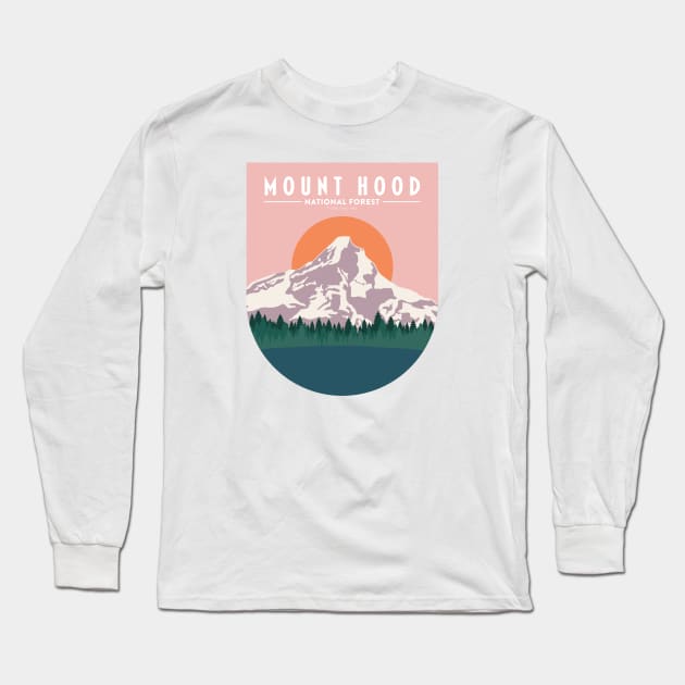 Mount Hood Long Sleeve T-Shirt by smalltownnc